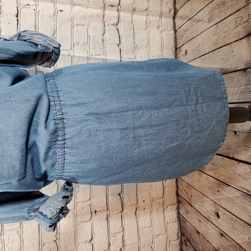 Gloria Vanderbilt Blue Denim-Like Dress Size M - Picture 9 of 11